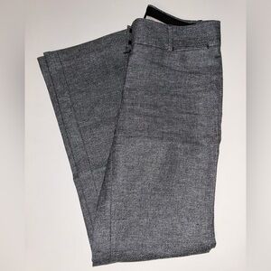 LOFT womens Marisa Trouser straight fit twill dark grey linen blend pants size 2